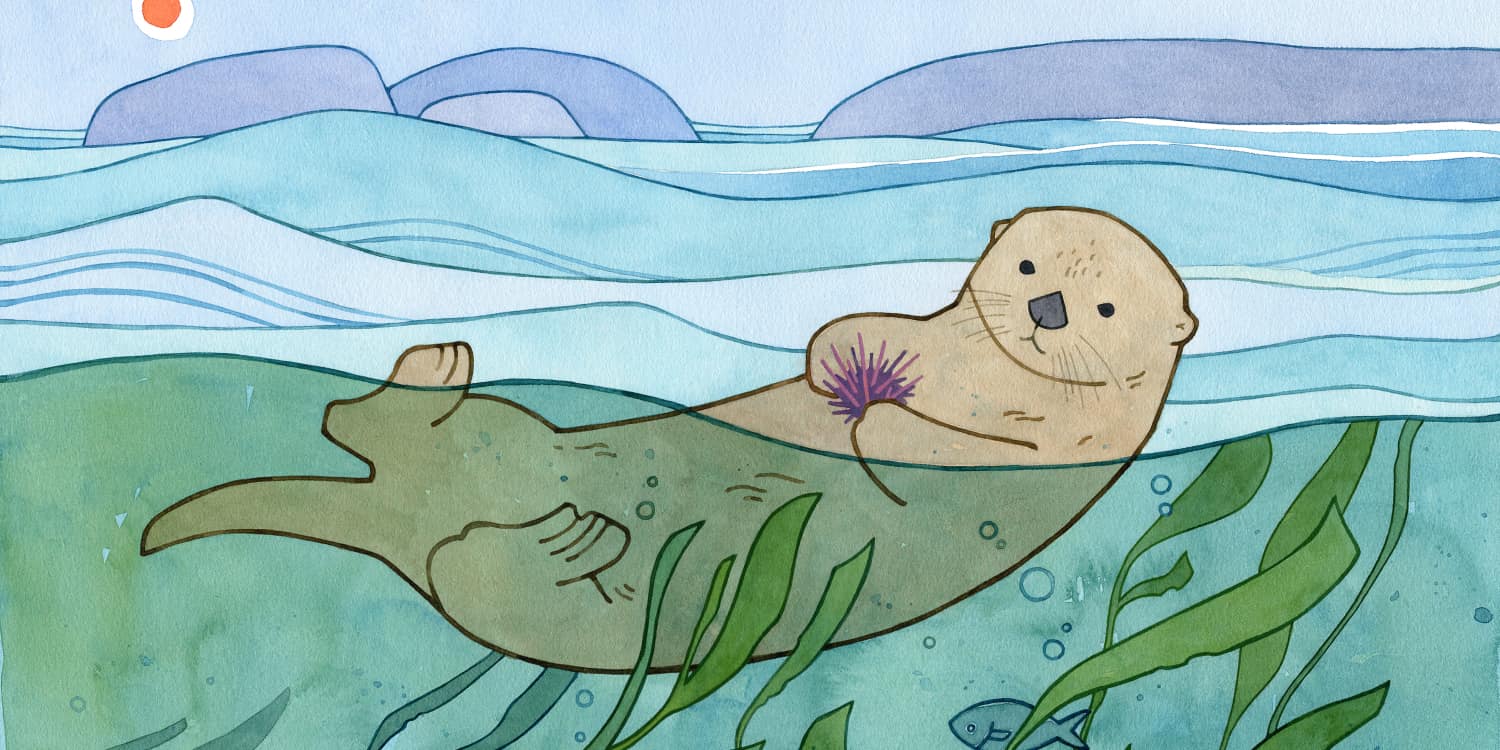 Painting of sea otter